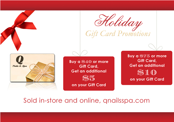 Q Nails & Spa Holiday Gift Card Promotions